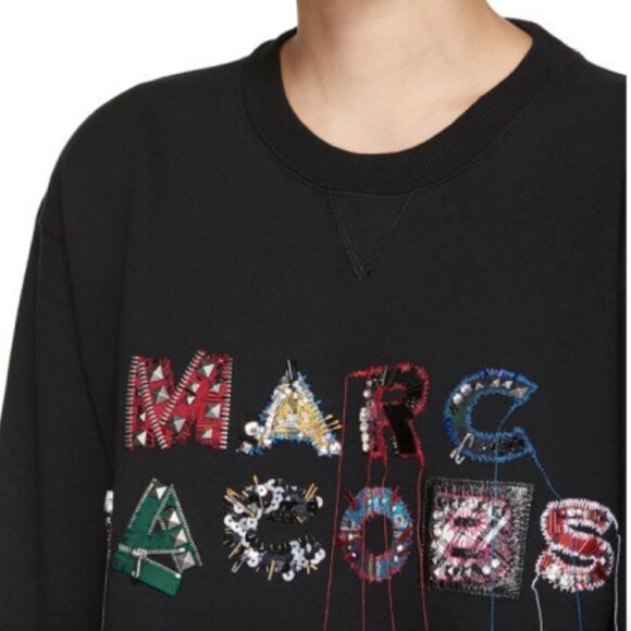 MARC JACOBS Black Lux Embellished Sweatshirt XS - Picture 10 of 10